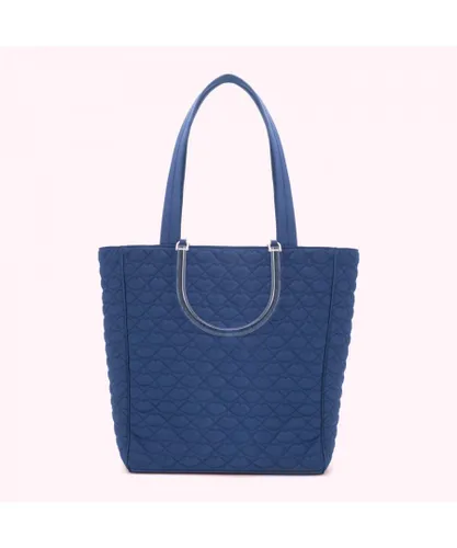Lulu Guinness Womens NAVY QUILTED LIPS LYRA TOTE BAG Leather - One Size