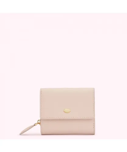 Lulu Guinness Womens PEBBLE PINK LEATHER JODIE WALLET - Nude - One Size