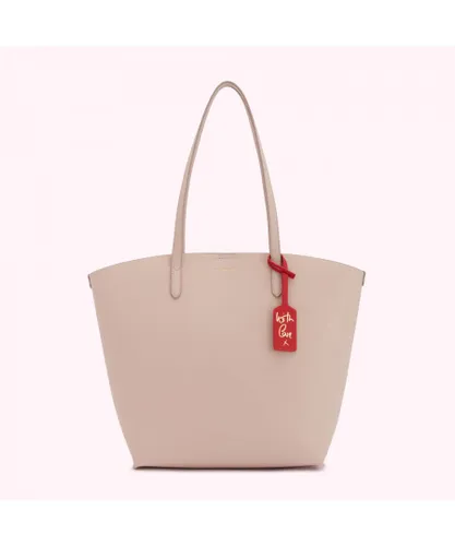 Lulu Guinness Womens PEBBLE PINK MEDIUM AGNES TOTE BAG - Nude - One Size