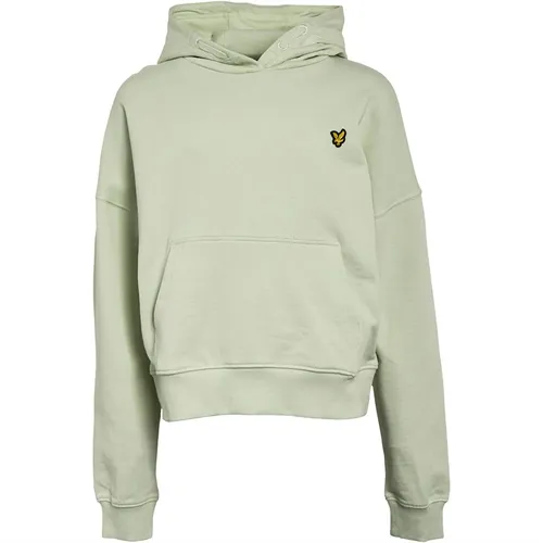 Lyle And Scott Girls Loose Fit Hoodie Almost Aqua