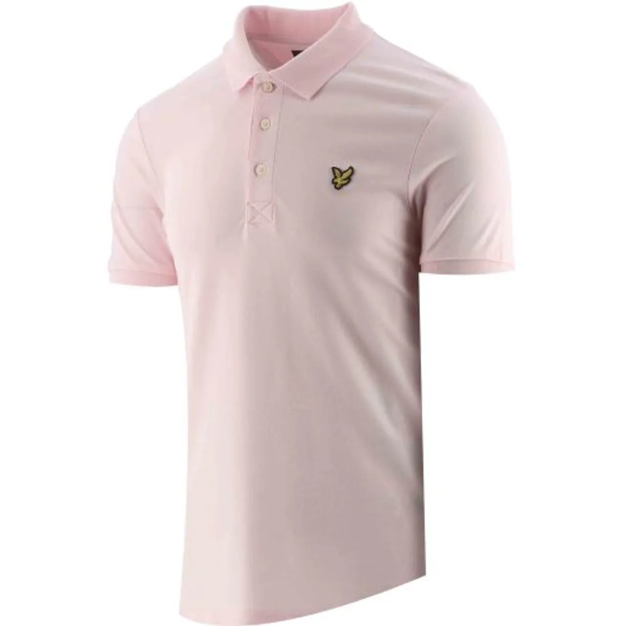 Lyle and Scott Mens Light Pink Plain Polo Shirt