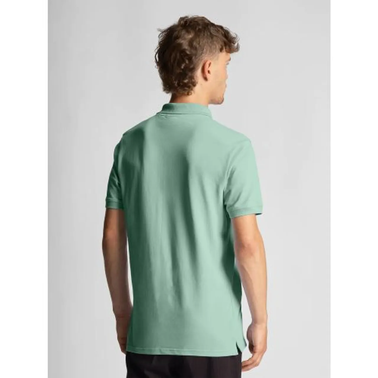 Lyle and Scott Mens Turquoise Shadow Plain Polo Shirt