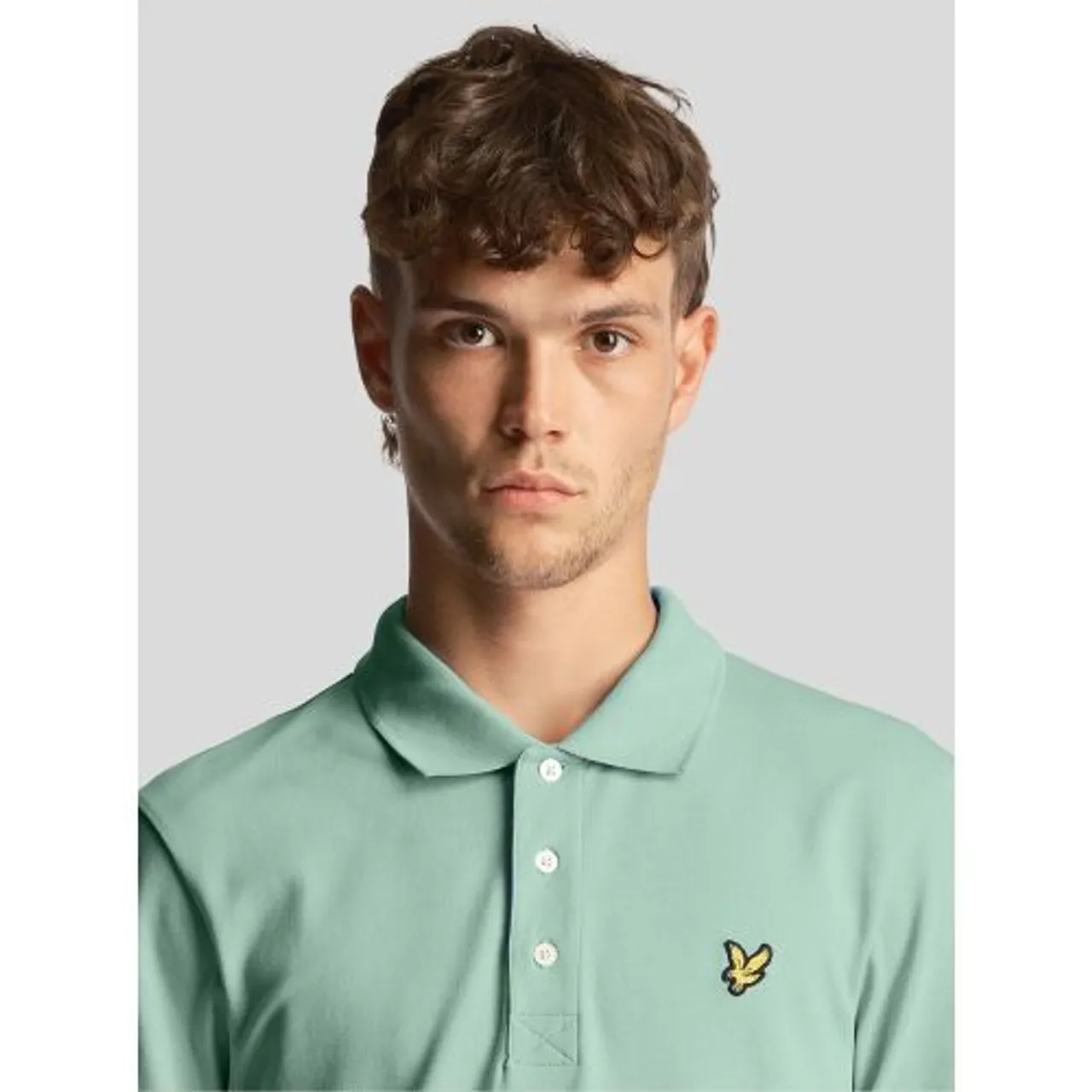 Lyle and Scott Mens Turquoise Shadow Plain Polo Shirt