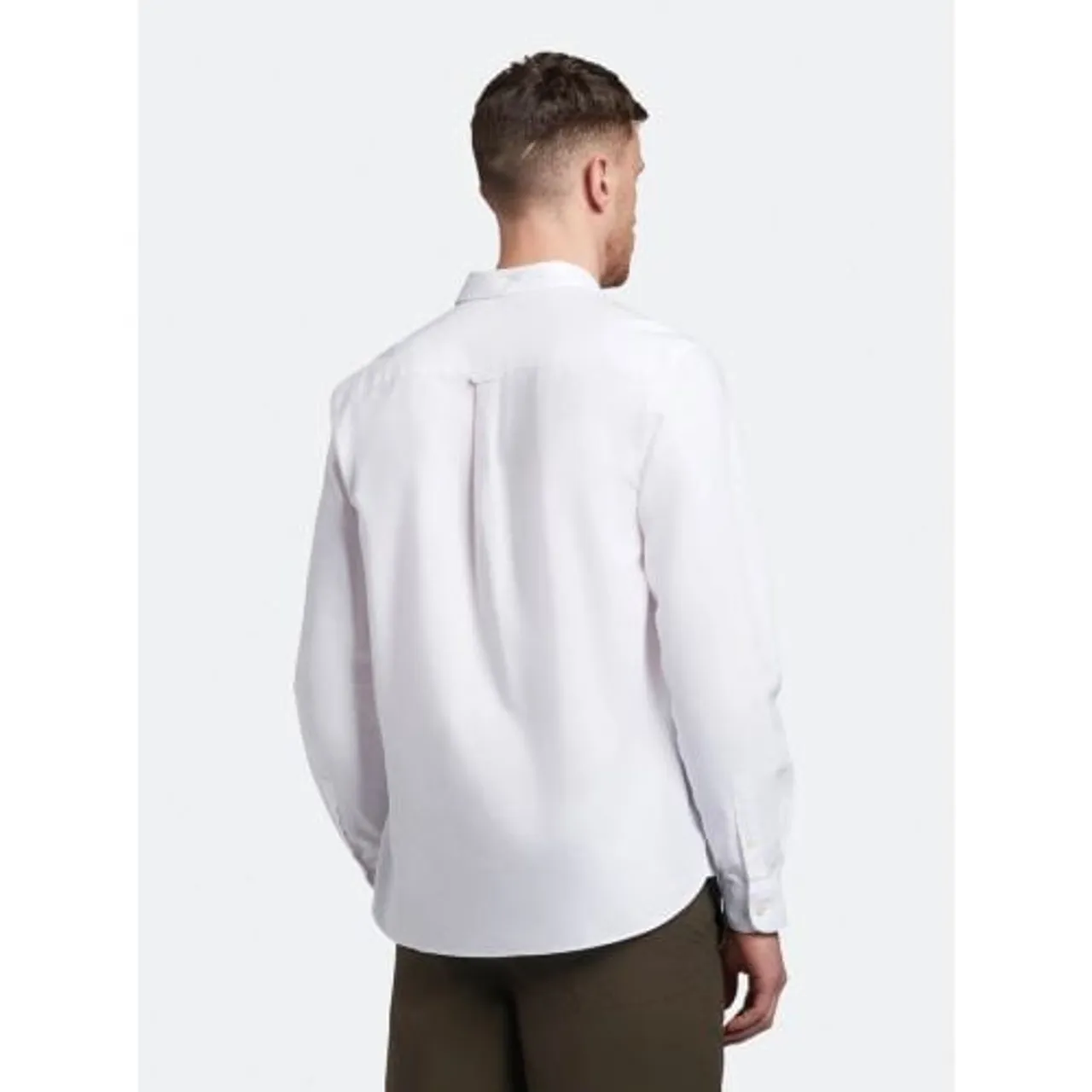 Lyle and Scott Mens White Light Weight Oxford Shirt