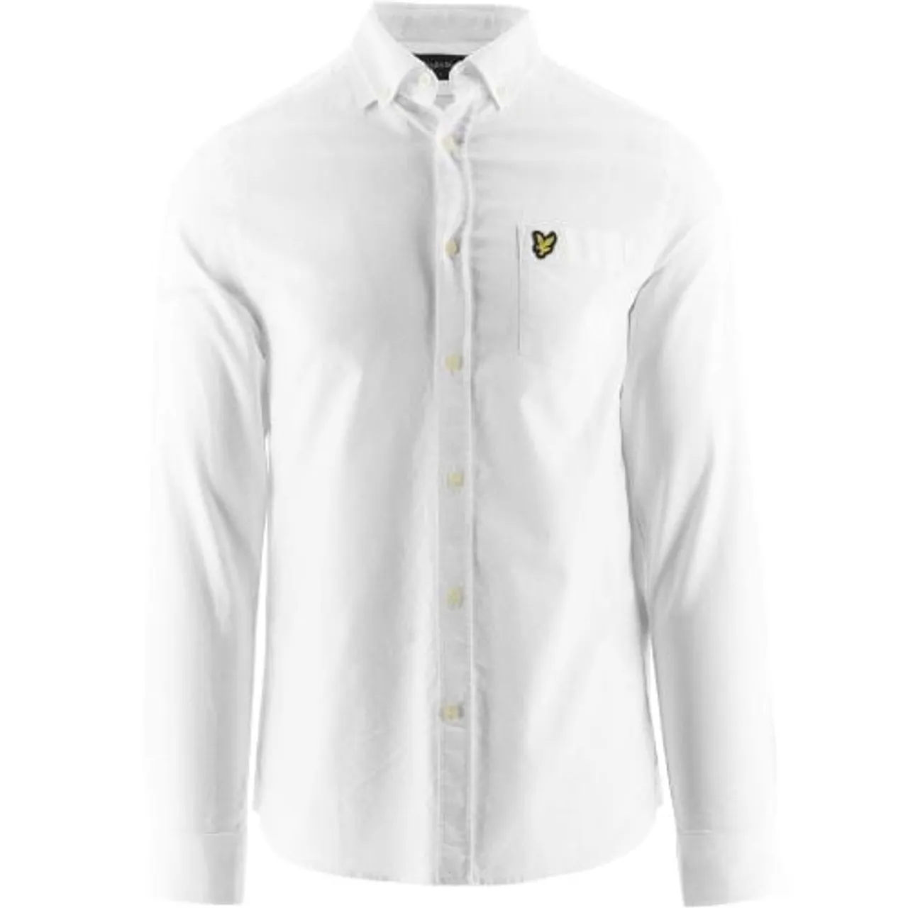 Lyle and Scott Mens White Light Weight Oxford Shirt