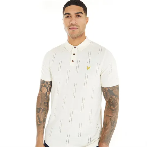 Lyle And Scott Vintage Mens Dot Cable Polo Vanilla Ice