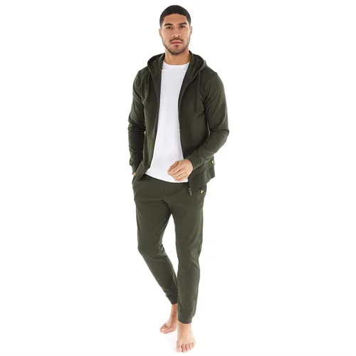 Lyle And Scott Vintage Mens Earl Hoodie And Jogger Lounge Set W995 Mountain Moss