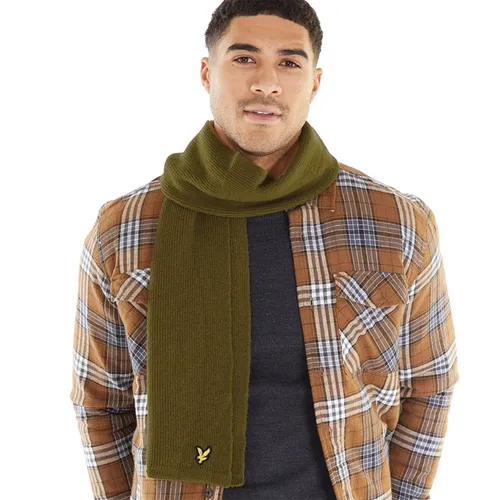 Lyle And Scott Vintage Mens Racked Rib Scarf Olive