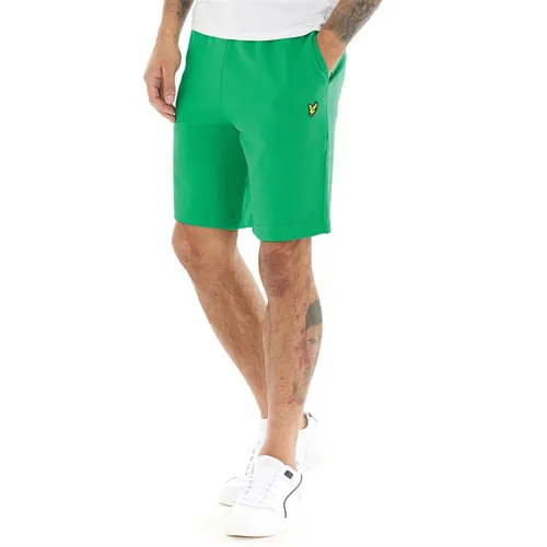 Lyle And Scott Vintage Mens Sweat Shorts Grid Green