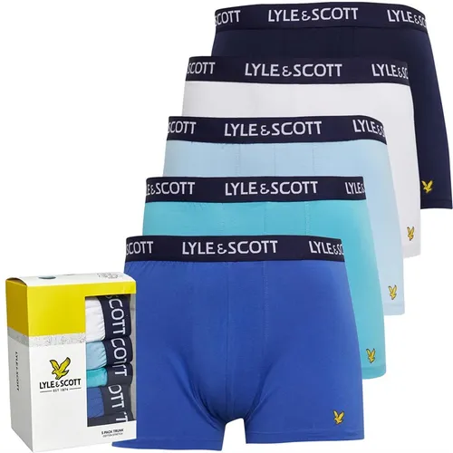 Lyle And Scott Vintage MensMiller Five Pack Boxers Bright White/Chambray/Mist/Dazzling Blue/Peacoat