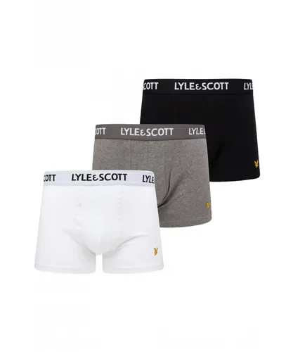 Lyle & Scott Barclay 3 Pack Mens Trunks - Multicolour Cotton