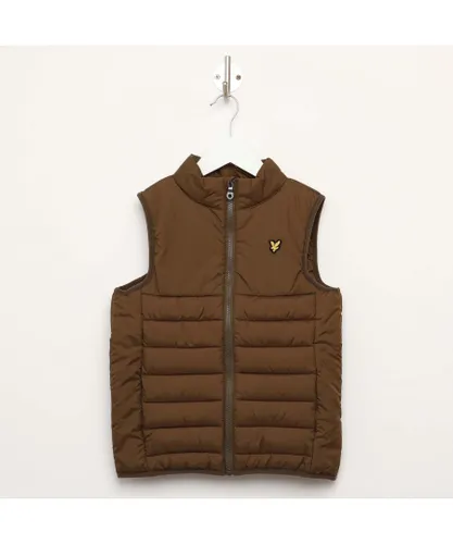 Lyle & Scott Boys Boy's And Lightweight Panel Gilet in olive