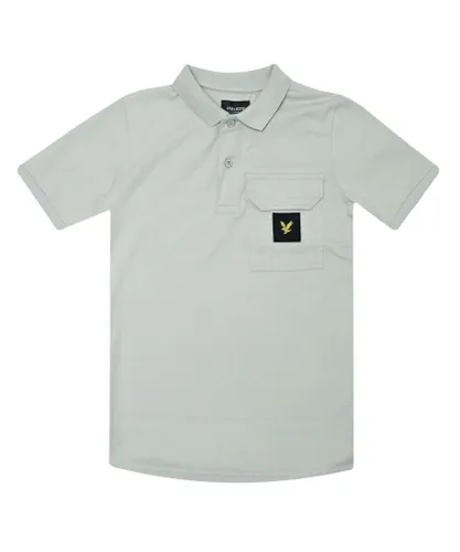 Lyle & Scott Boys Boy's And Pocket Polo Shirt in Grey Cotton