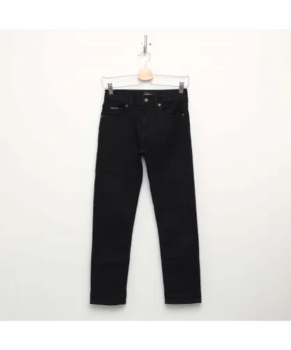Lyle & Scott Boys Boy's And Straight Fit Denim Jeans in Black Cotton