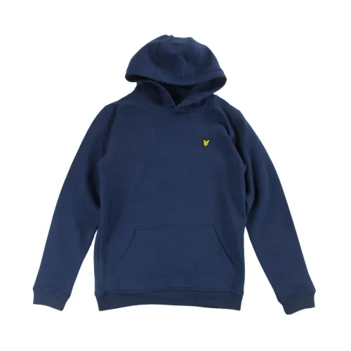 Lyle & Scott , Classic Closed Hoodie for Boys ,Blue male, Sizes: