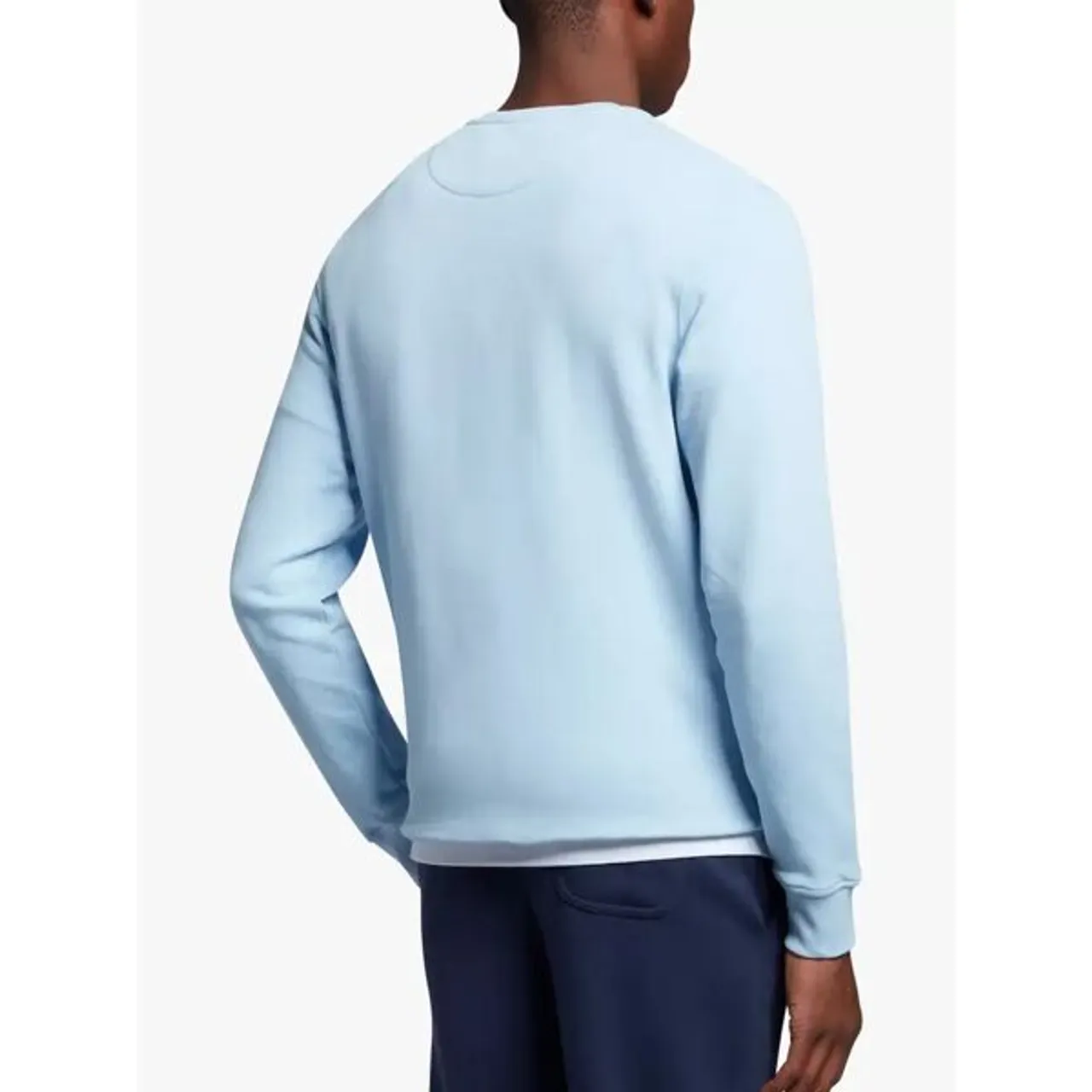 Lyle & Scott Crew Neck Logo Sweatshirt, Light Blue - Light Blue - Male