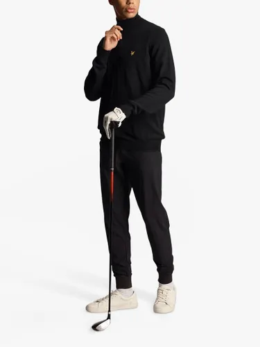 Lyle & Scott Golf Core 1/4 Zip Jersey Top, Black - Black - Male