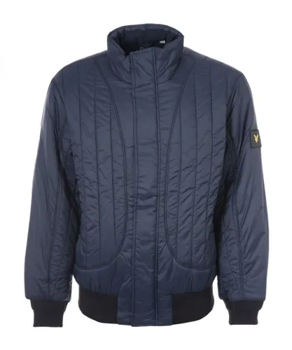 Lyle & Scott Mens And Casuals Vertical Padded Bomber Jacket in Navy