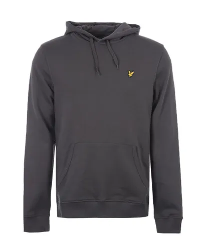 Lyle & Scott Mens And Organic Cotton Pullover Hoodie in Grey