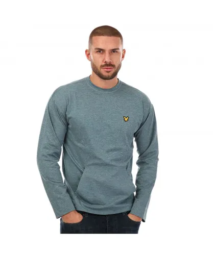 Lyle & Scott Mens And Sports Crew Neck Fly Fleece Jumper in Midnight - Blue