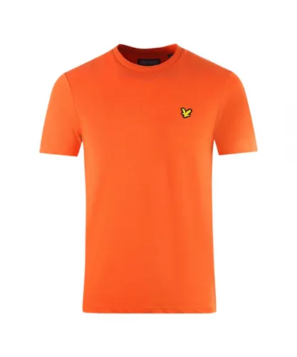 Lyle & Scott Mens Back Print Orange T-Shirt