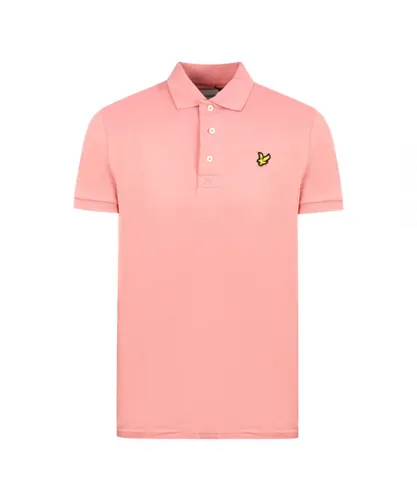 Lyle & Scott Mens Rosette Plain Polo Shirt - Pink