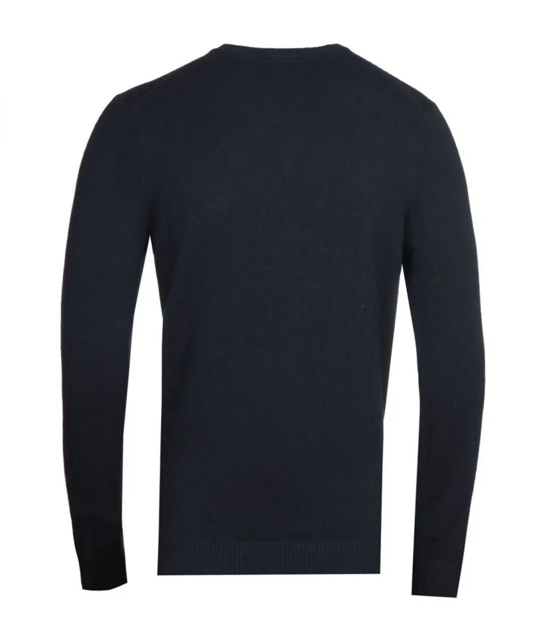 Lyle & Scott Mens V-Neck Merino Cotton Dark Navy Sweater