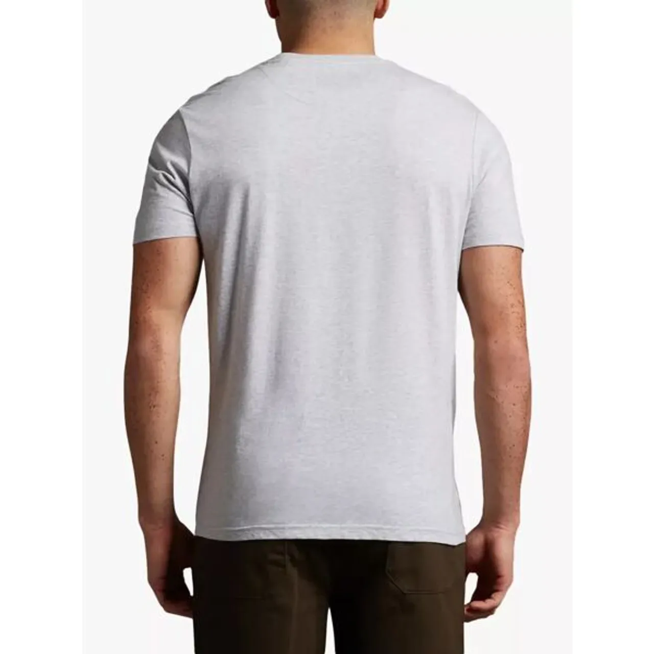 Lyle & Scott Plain Crew Neck T-Shirt - Light Grey Marl - Male