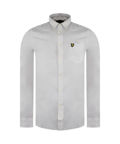 Lyle & Scott Regular Fit Mens White Oxford Shirt Cotton