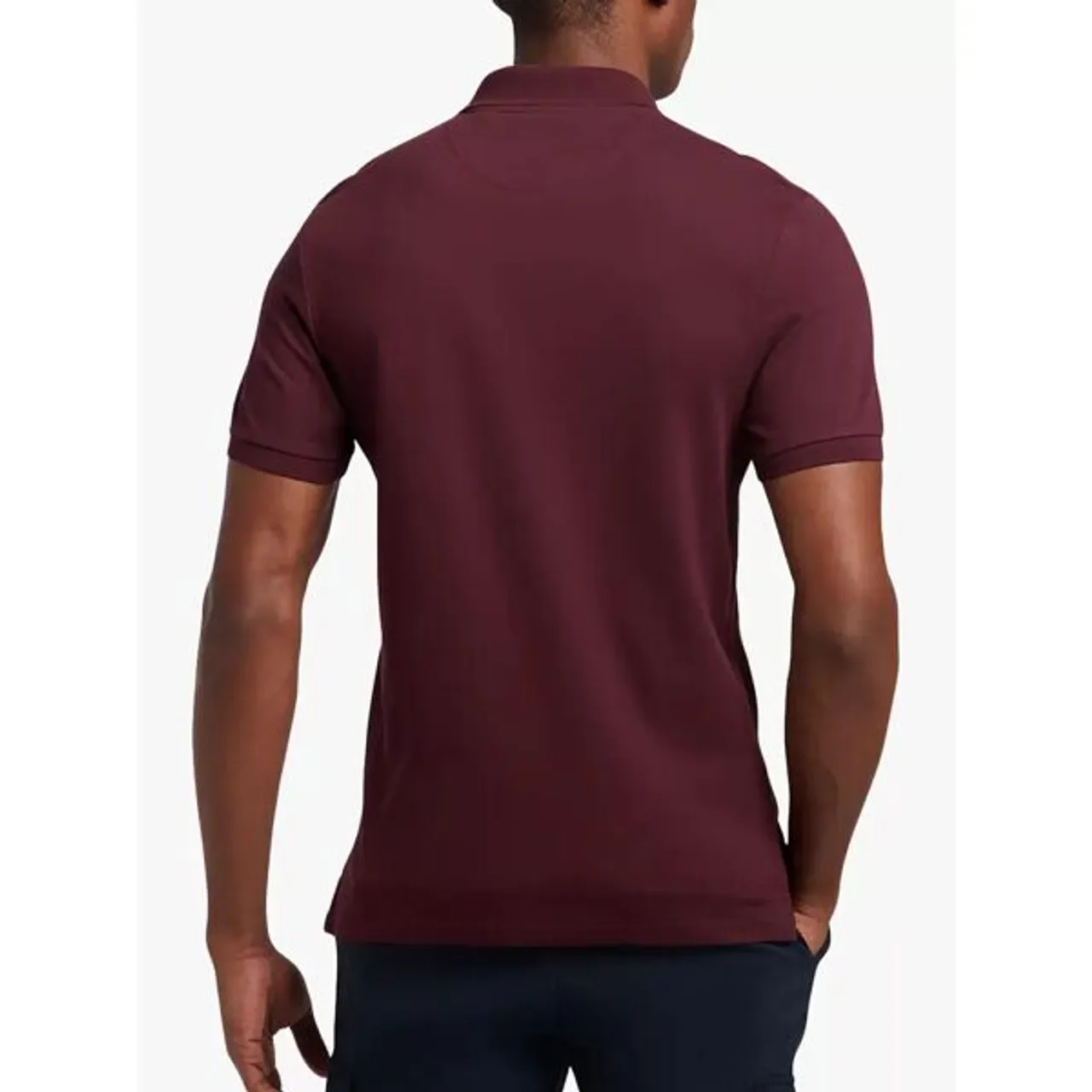 Lyle & Scott Short Sleeve Polo Shirt - Burgundy - Male