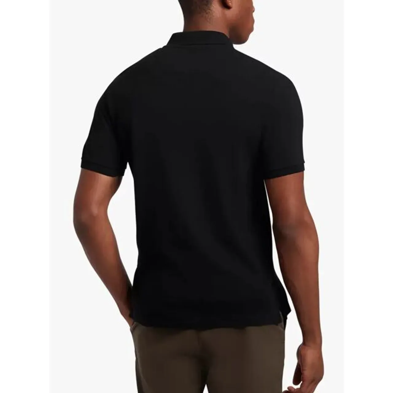 Lyle & Scott Short Sleeve Polo Shirt - Jet Black - Male