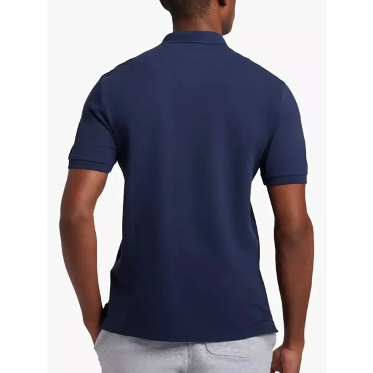 Lyle & Scott Short Sleeve Polo Shirt - Navy - Male