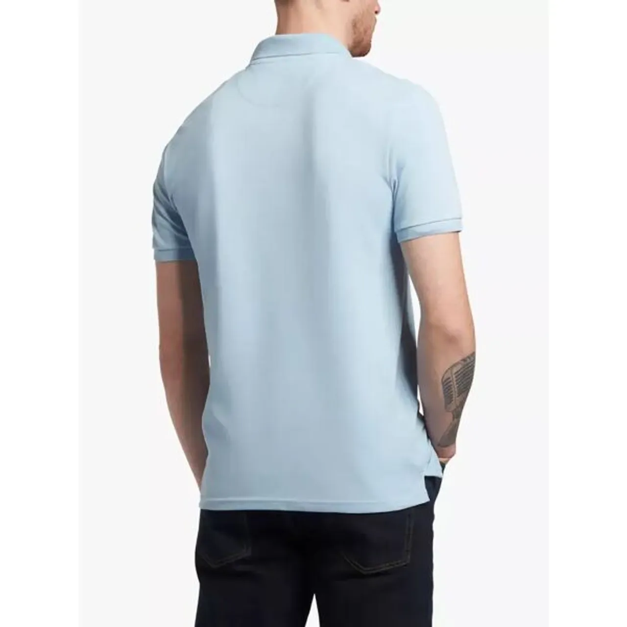 Lyle & Scott Short Sleeve Polo Shirt - W487 Light Blue - Male