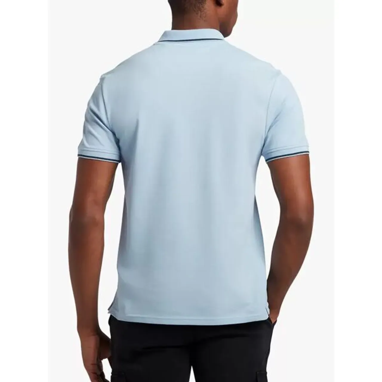 Lyle & Scott Short Sleeve Tipped Polo Shirt - W535 Blue/Navy - Male