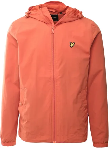 Lyle & Scott Victory Orange Zip Through Hooded Jacket
