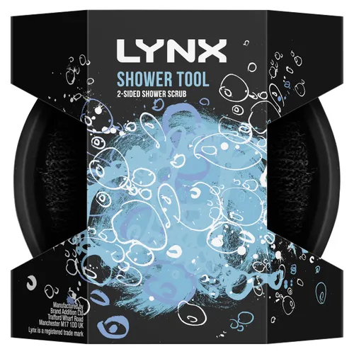 Lynx 2-Sided Shower Tool with 2 scrubbing options shower