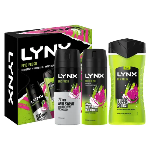 LYNX Epic Fresh Trio Deodorant Gift Set Body Wash