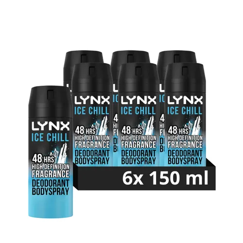 Lynx Ice Chill Aerosol Bodyspray 48 hours of odour-busting