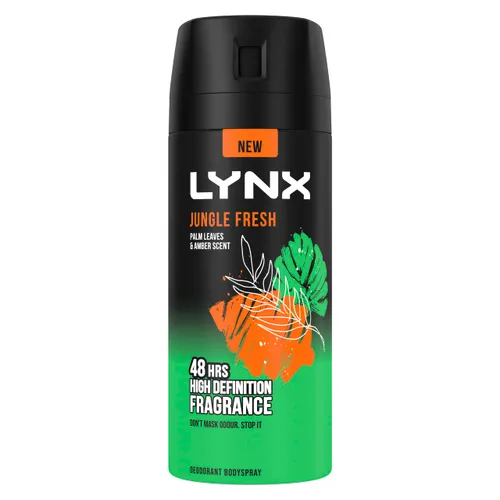 Lynx Jungle Fresh Body Spray deodorant 6x 150 ml with a