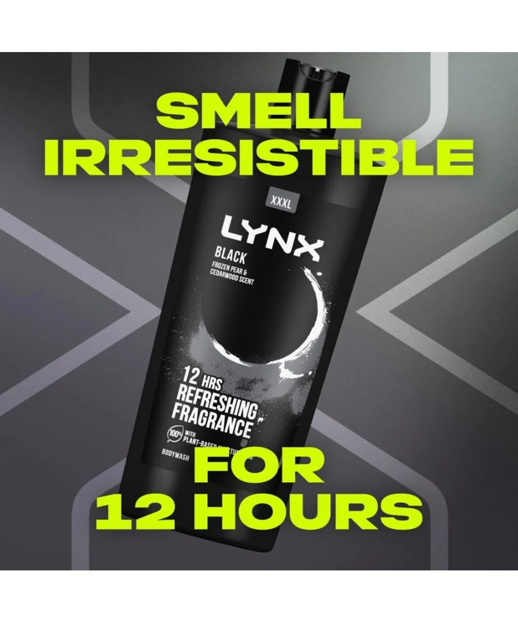 Lynx Mens Black Shower Gel with Frozen Pear & Cedarwood HD Fragrance, 700ml - One Size
