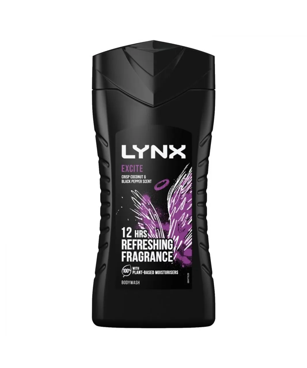 Lynx Mens Excite 12-H Refreshing Fragrance Shower Gel Body Wash for Men, 3x225ml - Black - One Size