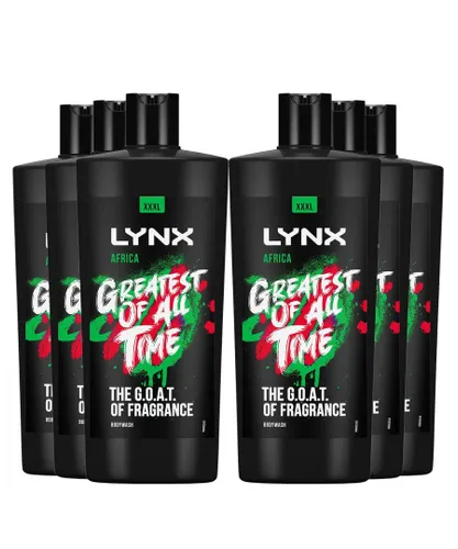 Lynx Mens G.O.A.T Shower Gel up to 12H Refreshing Fragrance XXXL Africa 700ml, 6 Pack - One Size
