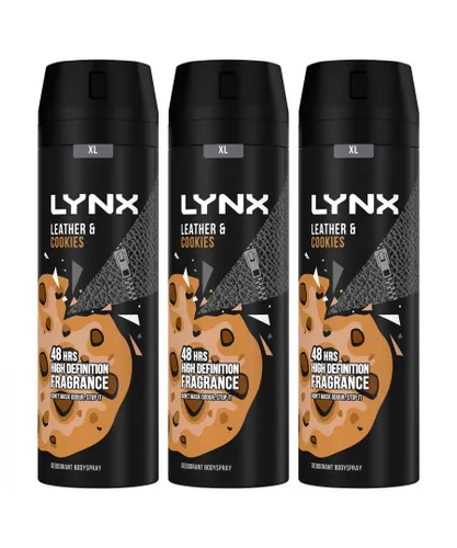 Lynx Mens XL 48-H High Definition Fragrance Leather & Cookies Body Spray 3 Pk, 200ml - NA - One Size