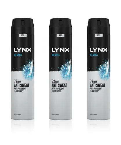 Lynx Mens XXL Ice Chill 72H Sweat Protection Anti-Perspirant Deodorant 3x250ml - NA - One Size