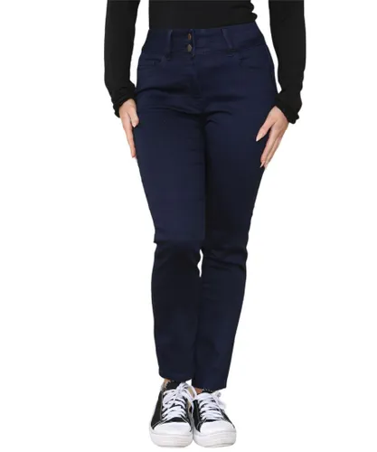 M&Co Womens Lift & Shape Slim Leg Jeans in Indigo Blue Denim