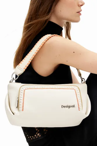 M embroidered shoulder bag - WHITE - U
