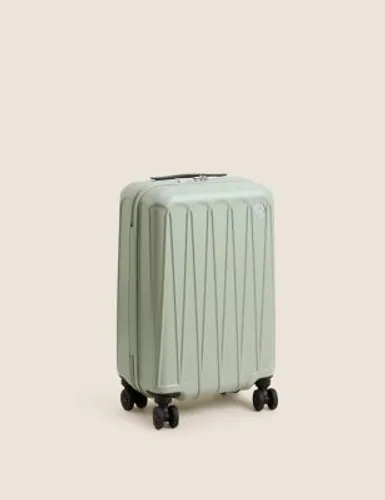 M&S Amalfi 4 Wheel Hard Shell Cabin Suitcase - Sage Green, Sage Green,Dusty Pink,Charcoal,Blue,Pebble
