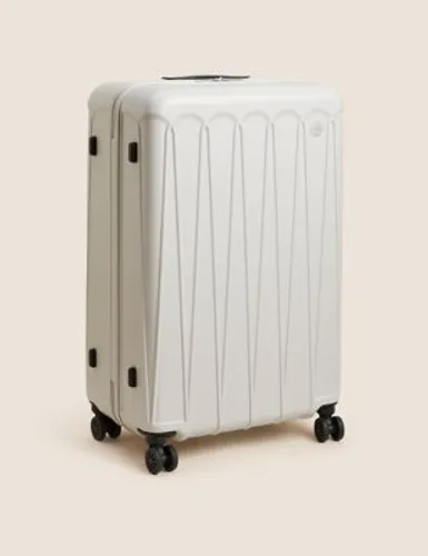 M&S Amalfi 4 Wheel Hard Shell Large Suitcase - Pebble, Pebble