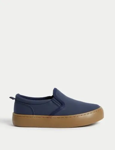M&S Boys Freshfeet™ Slip-on Shoes (4 Small - 13 Small) - 5 SSTD - Navy, Navy,Black,Khaki