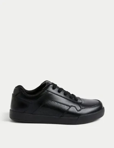 M&S Boys Leather Freshfeet™ School Shoes (2½ Large - 9 Large) - 7.5 LSTD - Black, Black